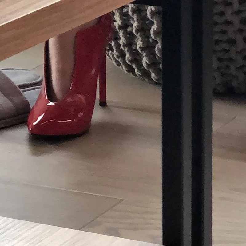 Zapatos de tacón alto finos con punta en pico y purpurina roja, sin cordones, a la moda, sexys, de verano, talla grande 2026, para mujer, Zapatillas Mujer