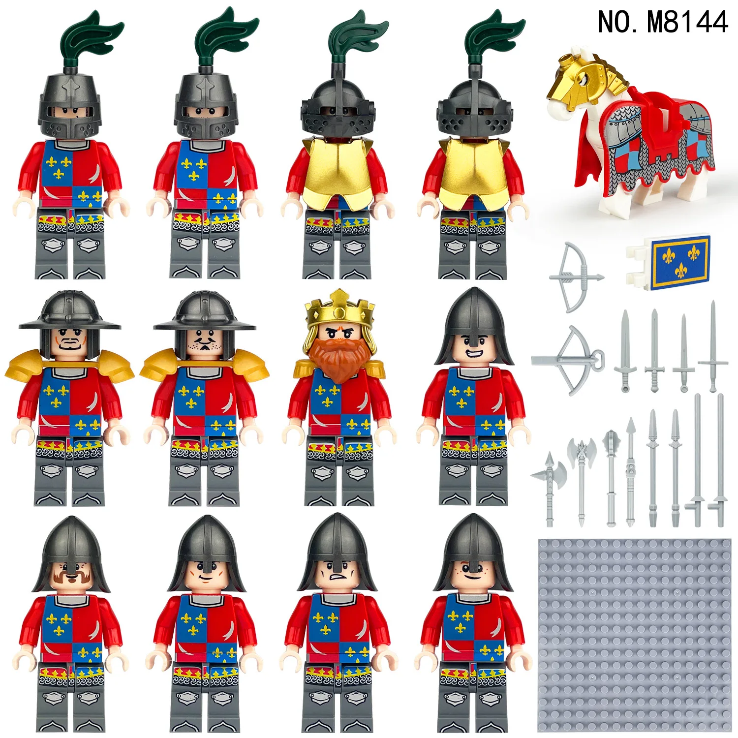 280 verschiedene mittelalterliche Ritter, römische Legion, Mini-Figuren-Bausteine, Lernspielzeug für Kinder, kleine Geschenke