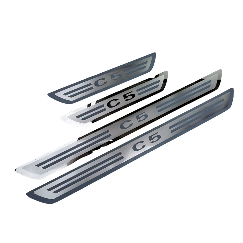 For Citroen C5 2010 2011-2021 2022 2023 2024 2025 2026 Car Door Sills Plate Stainless Steel Ultra-thin Sticker Interiors Styling