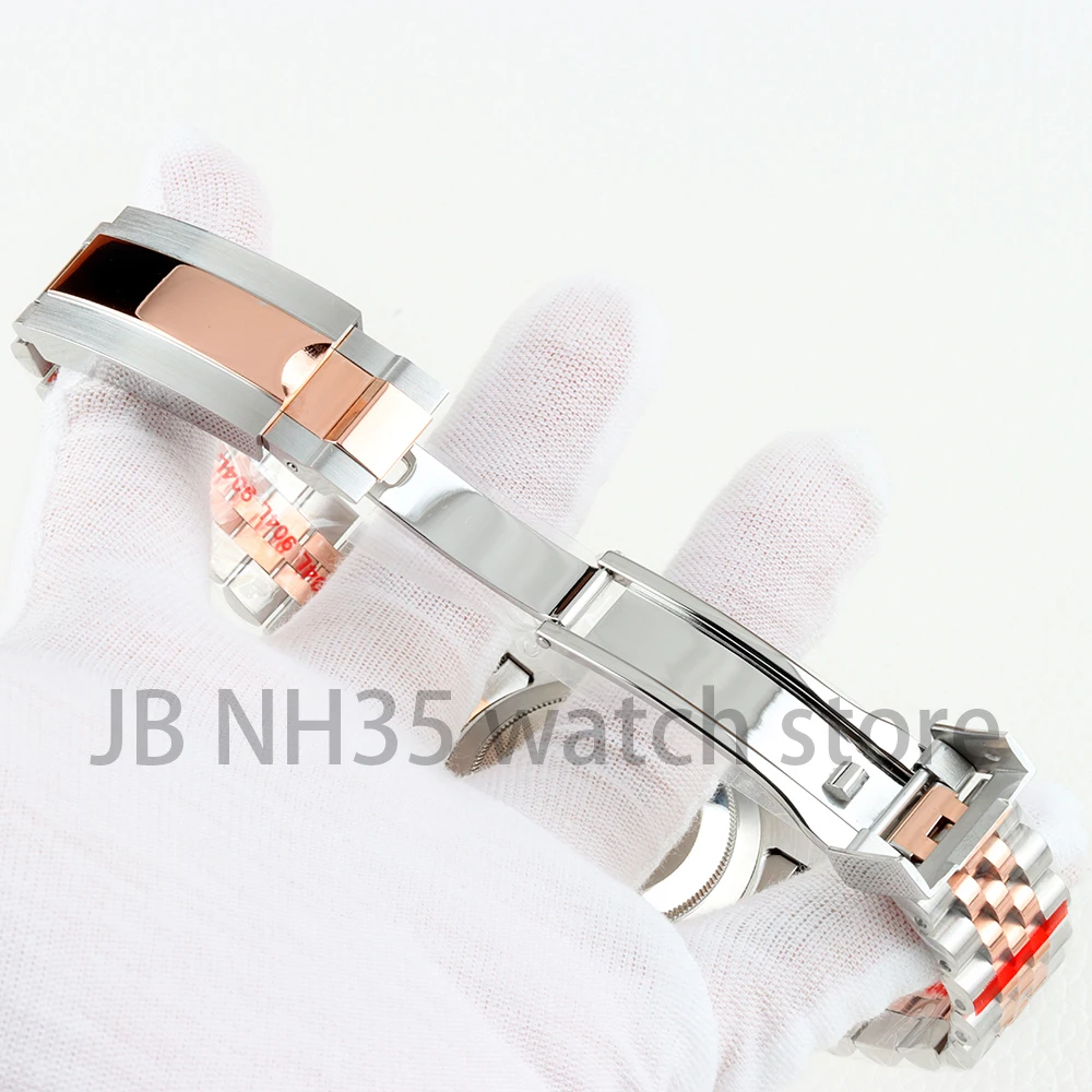 Casing Jam Tangan NH35 40Mm Kaca Safir 316L Tali Tiram/Jubilee Baja Tahan Karat untuk Gerakan Yachat-Master NH34 NH35 NH36 NH38