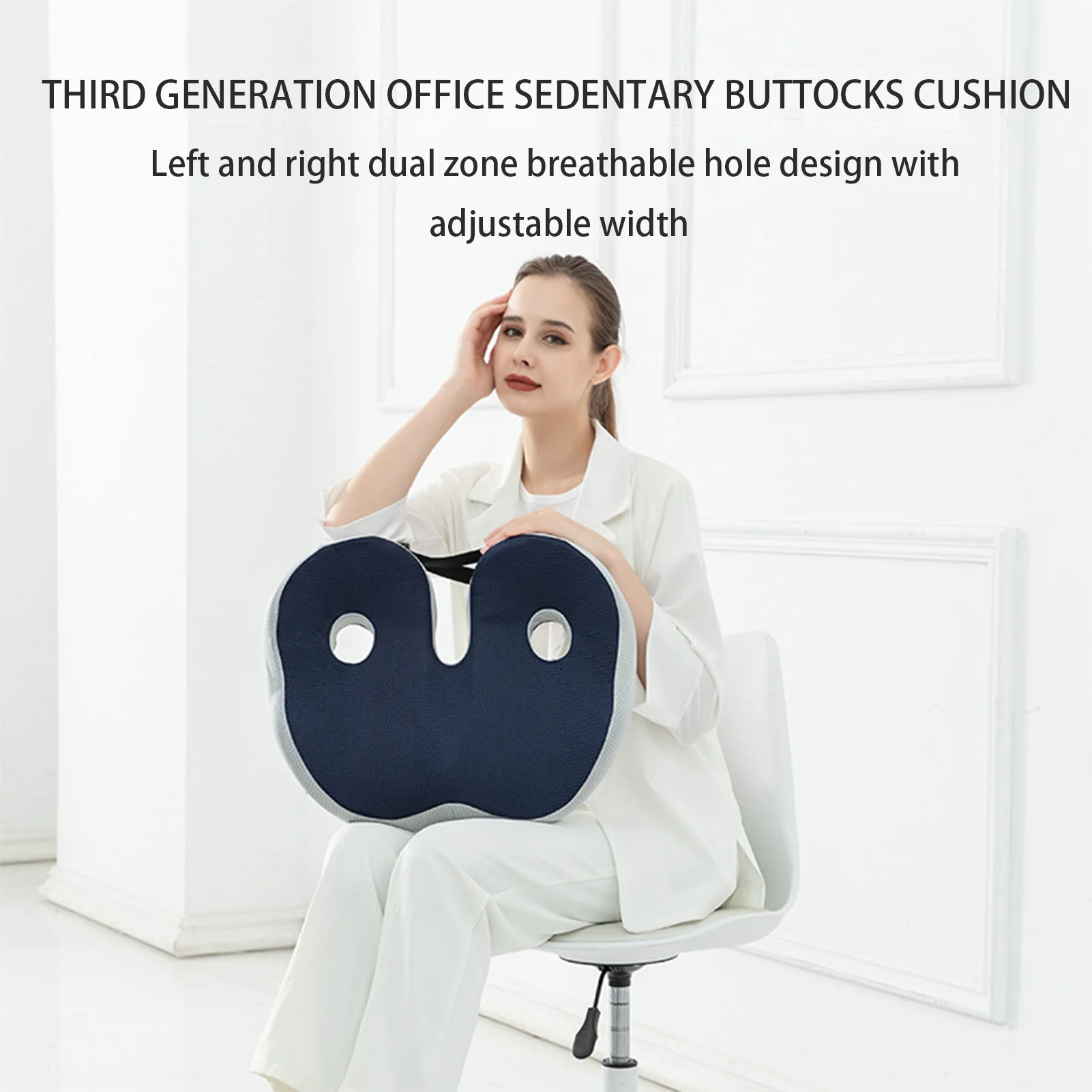 Portable Orthopedic Seat Cushion Washable Ergonomic Design U-Shaped Seat Cushion Suitable for Long Sitting Office Workers