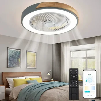 신형 천장 선풍기 조명, 거실 침실, 모던하고 심플한 홈 지능형 리모컨, 레스토랑 LED 선풍기 조명 