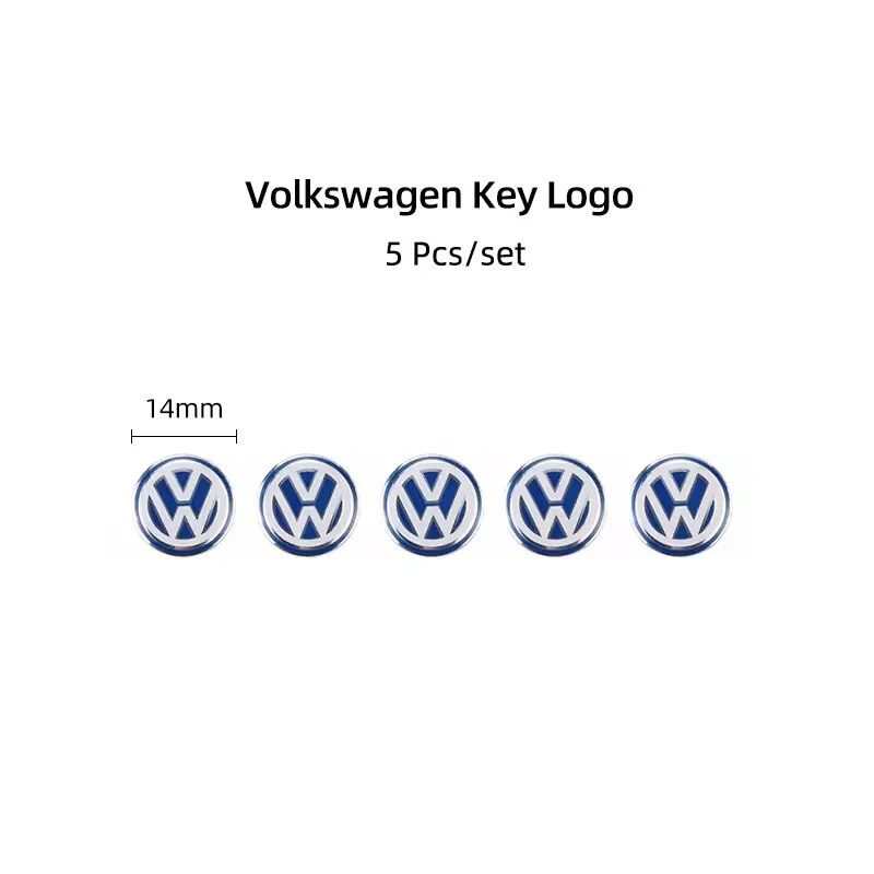 5/10 stuks 14mm auto afstandsbediening sleutel stickers embleem auto accessoires voor VW Scirocco Polo T5 Passat B6 Golf mk5 Tiguan Jetta CC MK7