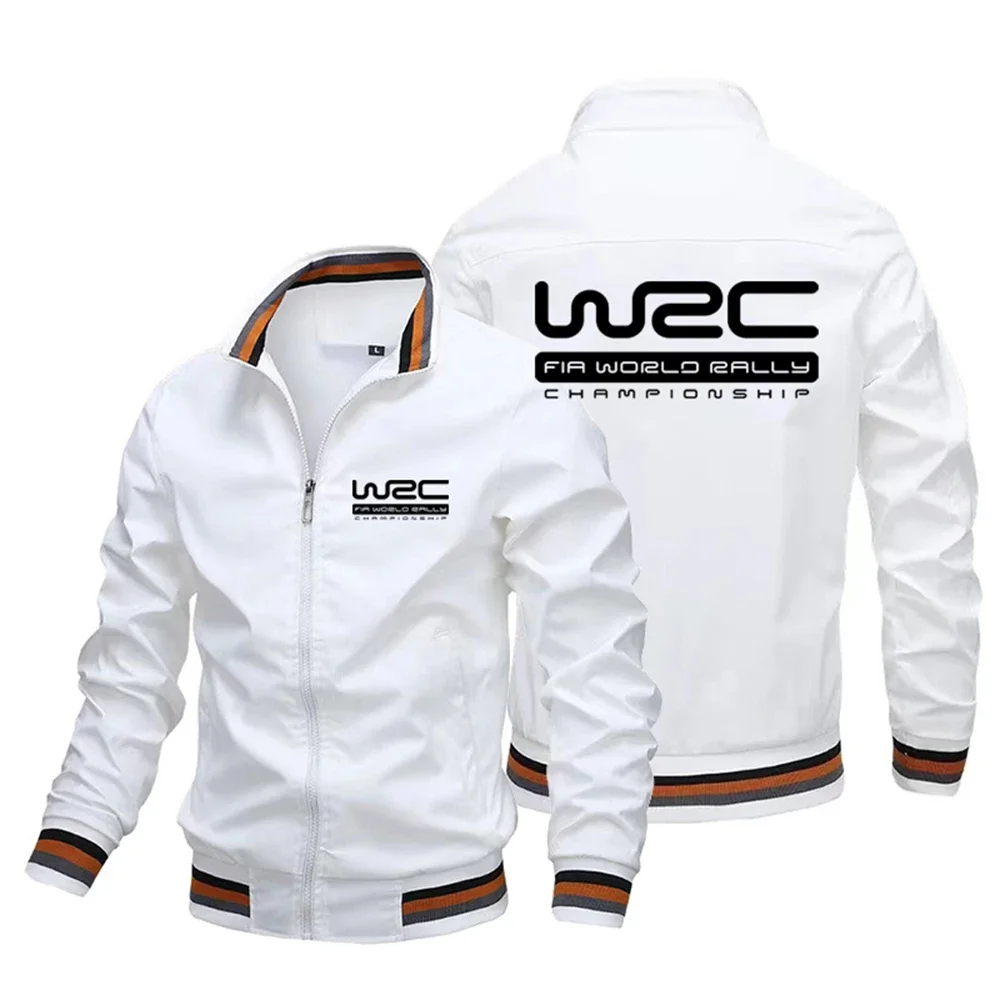 Jaqueta estampada WRC masculina, terno de beisebol elegante, carro de rali ao ar livre, corrida leve, campeonato mundial de rali, primavera