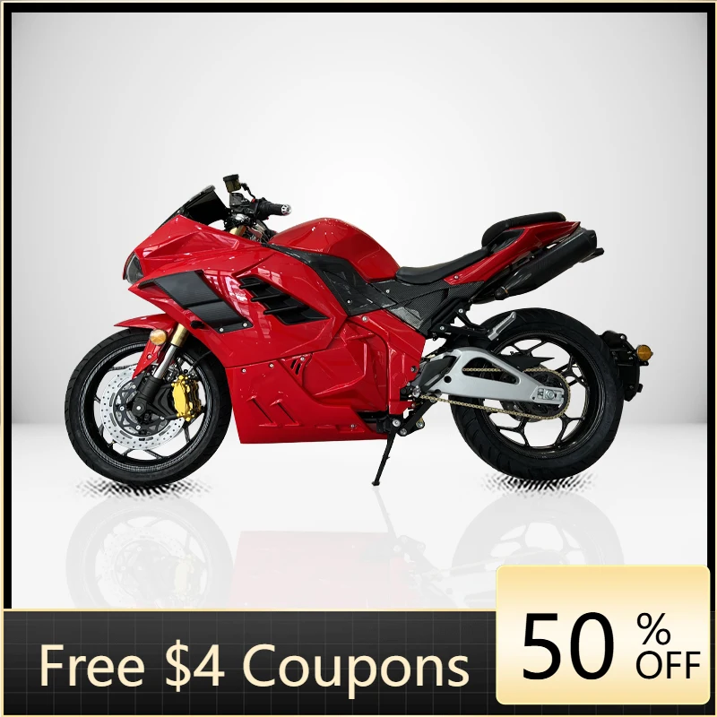 

Rs Fashion super cool 5000w motorcycle, with lithium battery, high-speed sports electric motorcycle, with center chain drive mot