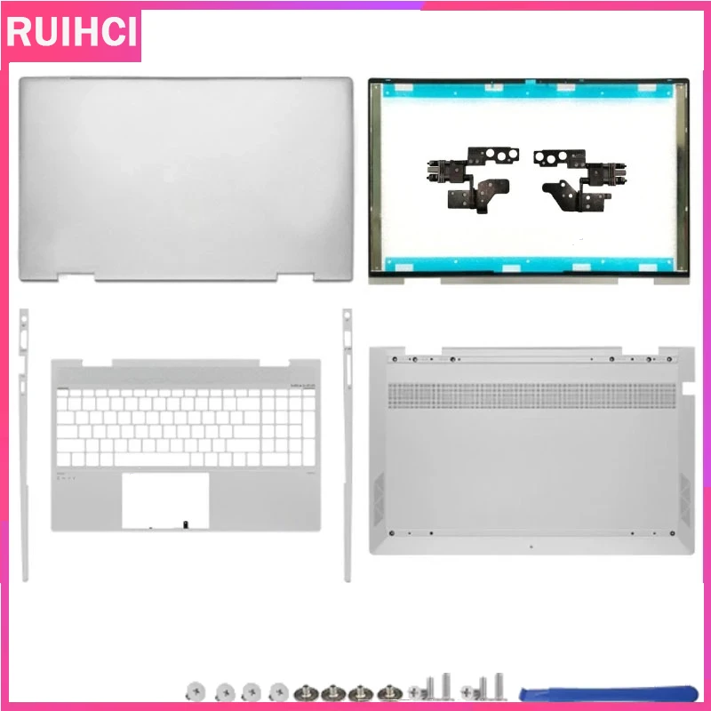 

For ENVY X360 15-ED 15M-ED 15-EE 15M-EE Laptop Accessories Case LCD Back Cover Front Bezel Palmrest Bottom Hinges Replace