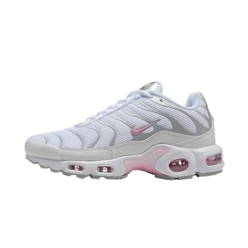 Nike Air Max Plus Colorful, Cool, Non Slip,Durable,Lightweight,Breathable, Low Cut Casual Running Shoes for Women,White and Pink