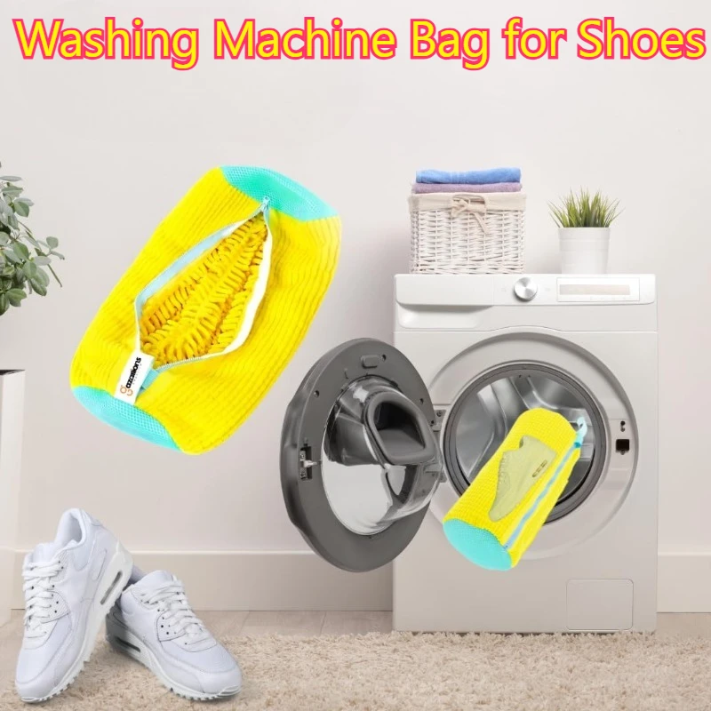 Laundry Bags Shoe Washing Machine Bag-with Zipper Laundry Bag with Rich Fluff Inside, Perfect for Sneakers and Casual Shoes