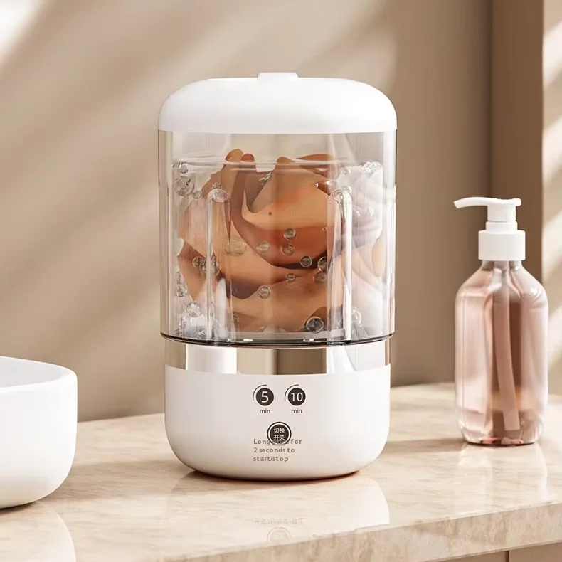 

Портативная мини-автоматическая стиральная машина, новая беспроводная маленькая чашка для стирки нижнего белья с пластиковым корпусом