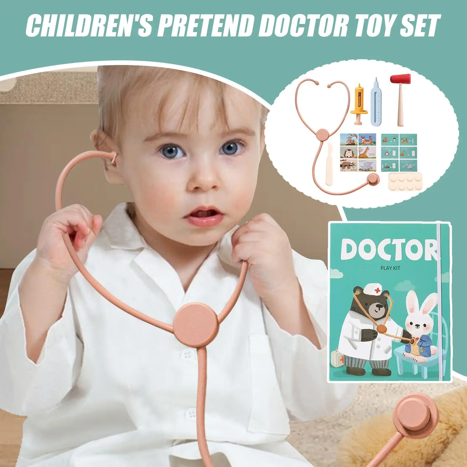 

Kids Doctor Play Set Toddler Doctor Toy Set Fake Hospital Costume Accessories For Little Boys Girls Students Preschool Nursey