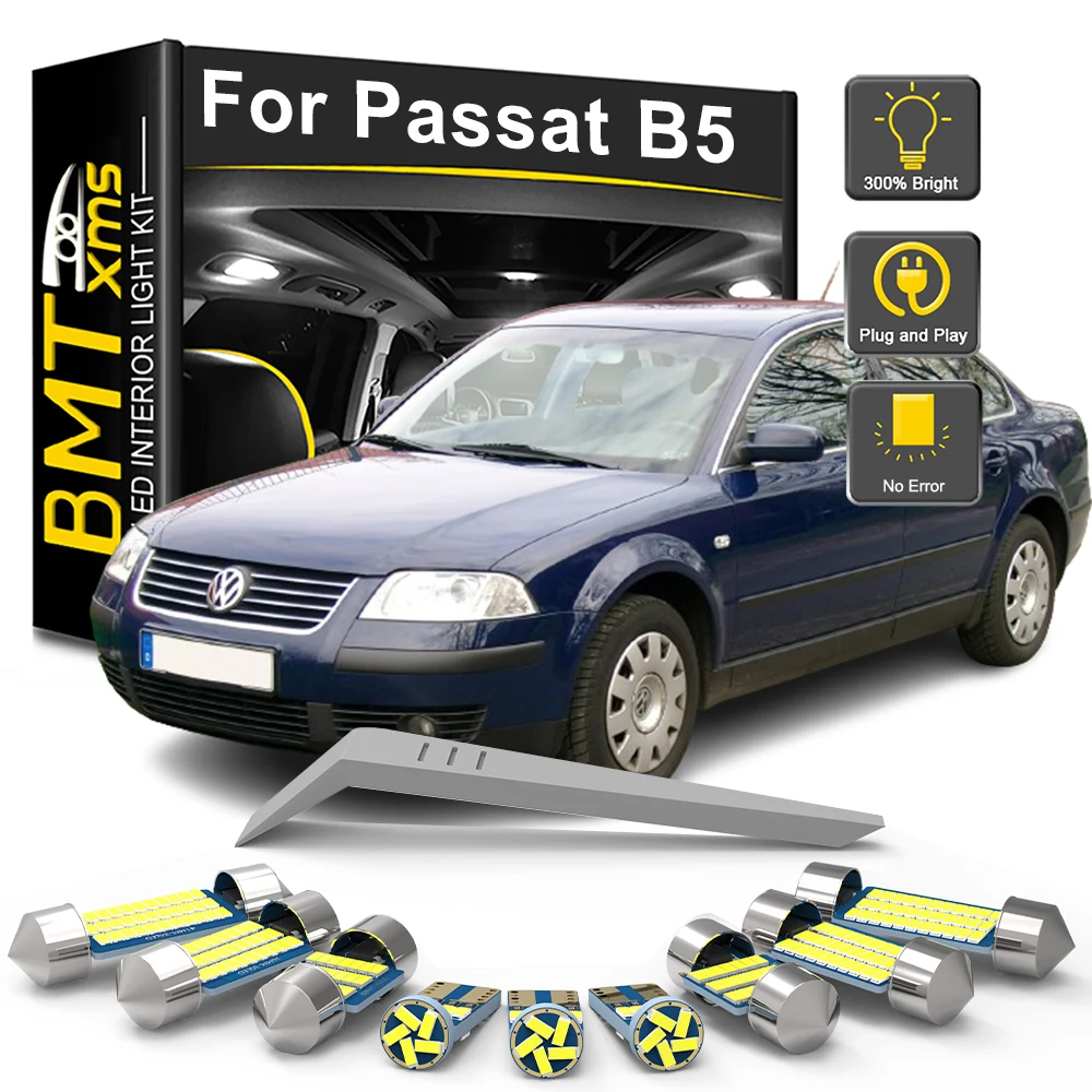 For Volkswagen VW Passat B5 Sedan Variant 1998 1999 2000 2001 2002 2003 2004 2005, BMTxms 15Pcs Car Interior Light Bulbs Kit