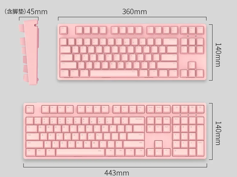cherry♡ WIRED IKBC C87 mechanical keyboard with cherry mx brown red