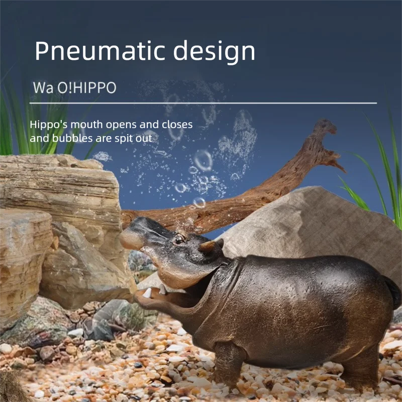 

Креативная машина для изготовления пузырей в стиле бегемота, украшение для аквариума, пневматическая машина для изготовления пузырей, украшение для аквариума в стиле бегемота, забавная аквариума