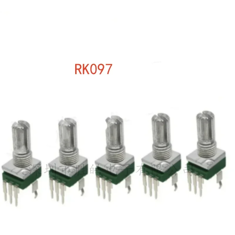 (10 pièces) nouveau potentiomètre de précision RK097 tige verticale à lien unique longueur 15mm 3 broches B2K B5K B10K B20K B50K B100K B500K B1M