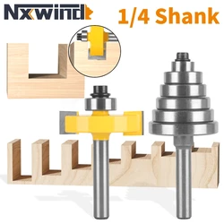 NXWIND T Type Sloting Bit Rabbeting With 6 Bearing Sets Router Bit Woodworking Milling Cutter For Wood Bit Face Mill