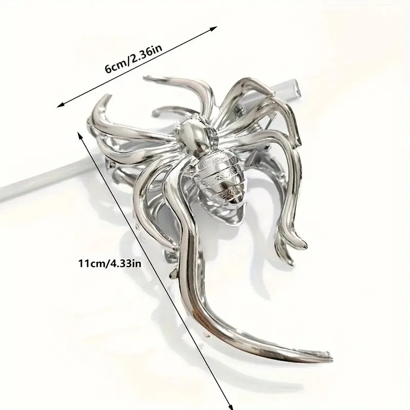 Металлический зажим для волос в форме паука, глянцевый зажим для волос, Модный женский аксессуар для волос