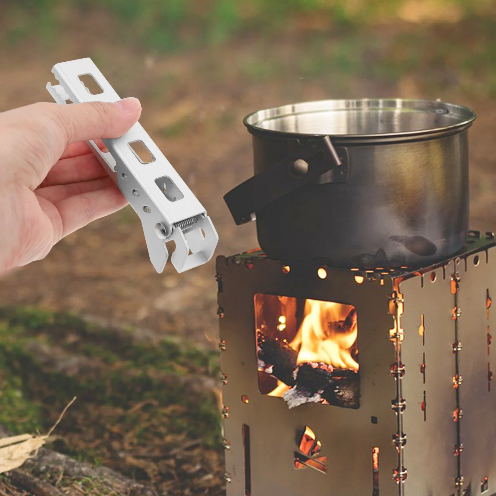 

Stainless Steel Bbq Tongs Clip Multifunctional Bowl Holder For Hot Dishes Outdoor Picnic Camping Kitchen Gadget Portable