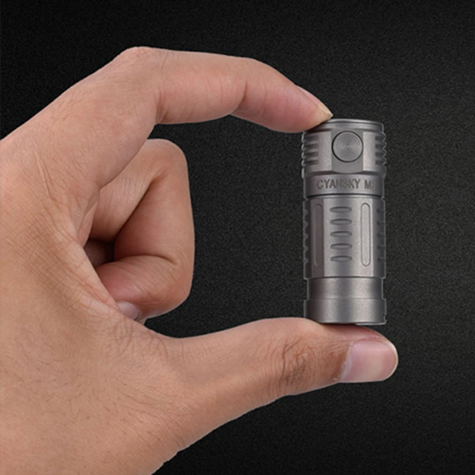 Cyansky M3 EDC Titanium Flashlight Mini Strong Powerful Flashlight LED Small Self-defense Outdoor Waterproof Household Portable
