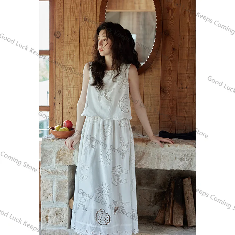 

Женское платье с вырезом Bla, лето 2022, новое пляжное платье Vaion с тяжелой вышивкой, длинное повседневное платье с высокой талией...