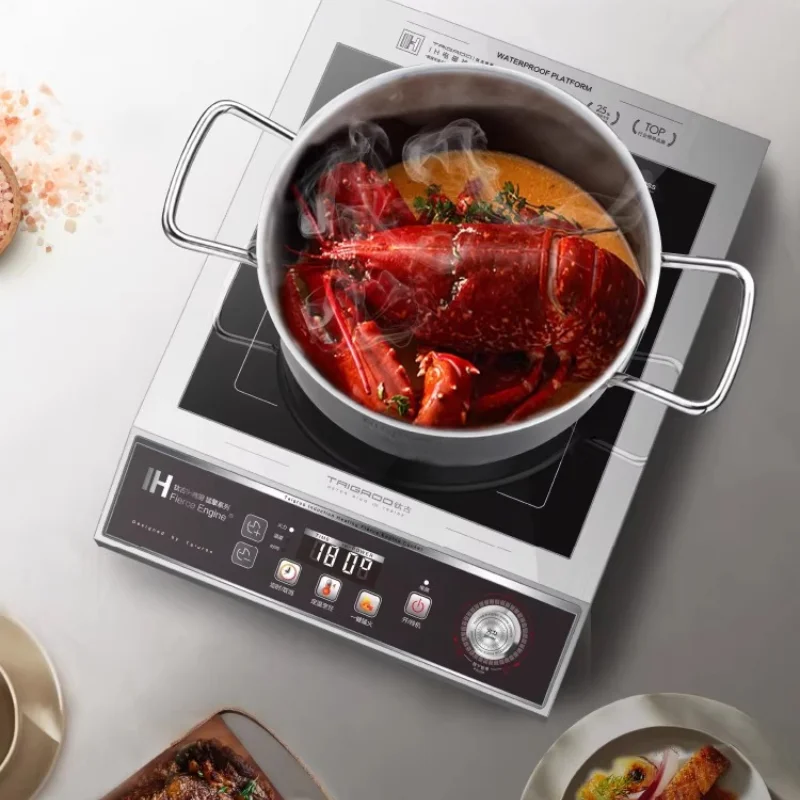 3500W High Power Induction Cooker Commercial & Home Powerful Fire Temperature Control Cooking Stove