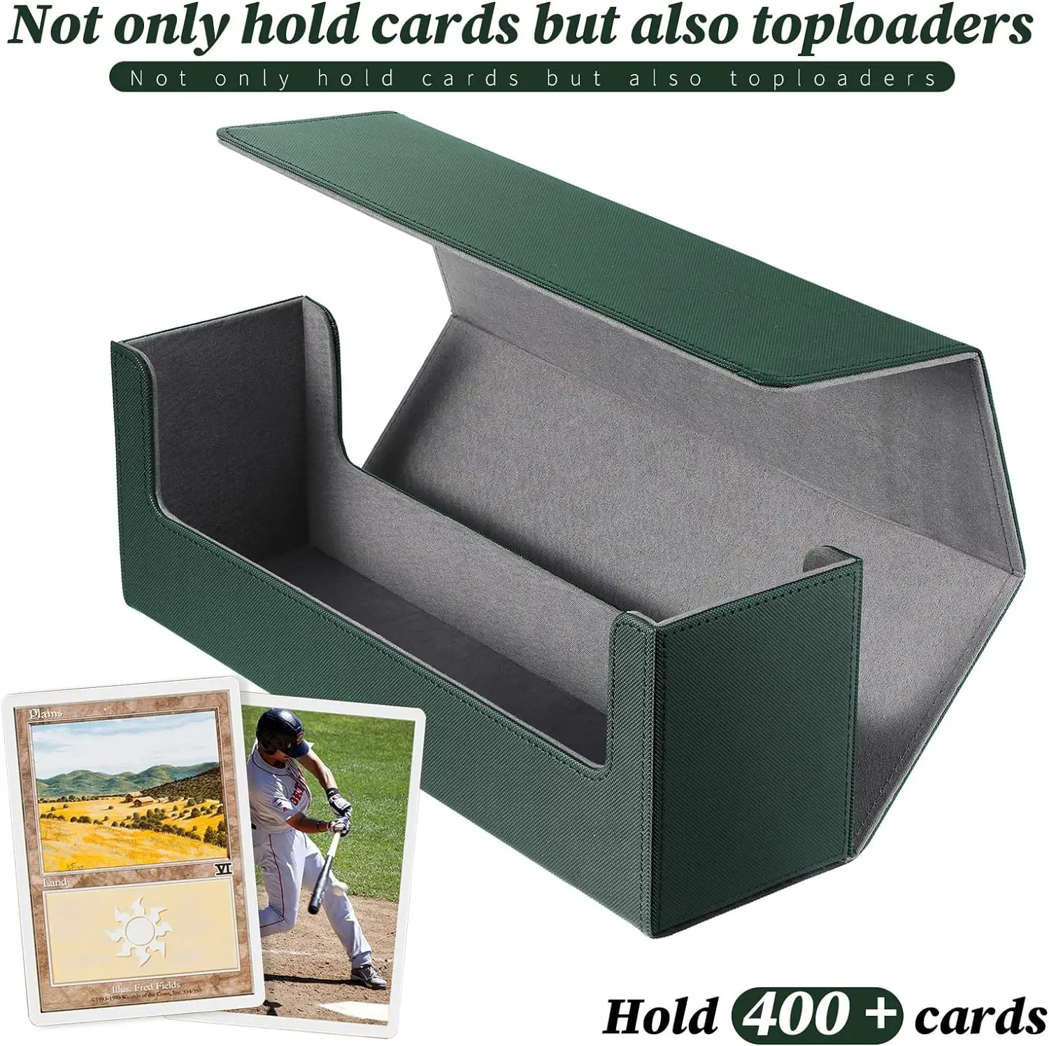 Strong Magnetic Suction 400+Large Card Organizer MTG YGO TCG Card Children Gathering Card Hobbies Portable Trading Card Deck Box