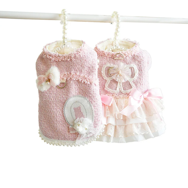 Autumn Winter Pet Cat Clothes Warm Haute Couture Plain chihuahua Coat Luxury Small Dog Clothes