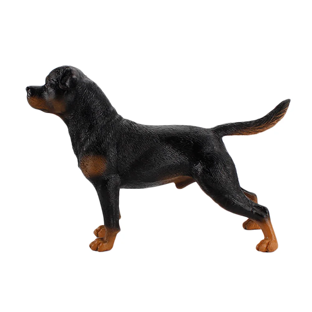 Kid Educational Dog Model Rottweiler Ornament Plastic Solid Child Realistic Animal