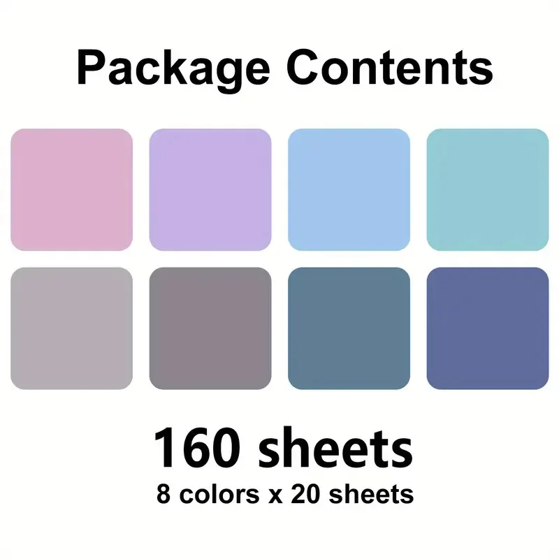 160Page Transparent Sticky Notes Square Waterproof Transparent Sticker Index Stickers Morandi Fluorescent Color image 6