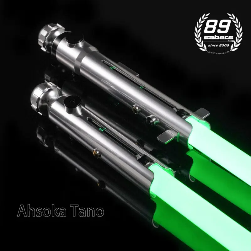 89SABERS Ashoka Tano Dual Lightsaber، مزود بشريحة V3.9 مفتوحة المصدر، مع 19 مجموعة من المؤثرات الصوتية والضوئية، جاهزة للاستخدام