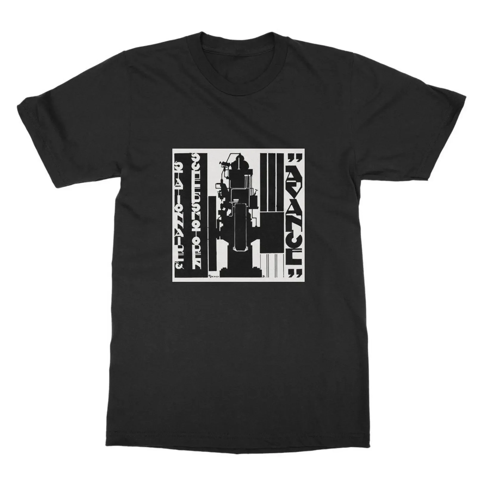 Bauhaus Art Deco T Shirt Avant Garde  vintage Washed Versatile Top For Everyday Wear Stylish designer clothes Comfortable homme