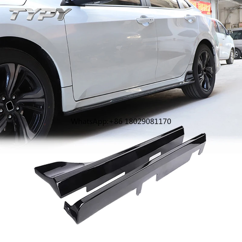 Car Segmented Type Side Skirt Modification Side Skirts Kit Anti-scratch For Honda 10th Civic Sedan and Hatchback 2016-2020