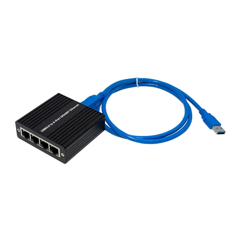 

ABUO-USB3.0 ST7491 RJ45 Gigabit Ethernet USB-адаптер для сетевой карты RTL8153 с 4-портовой локальной сети для игровых подключений