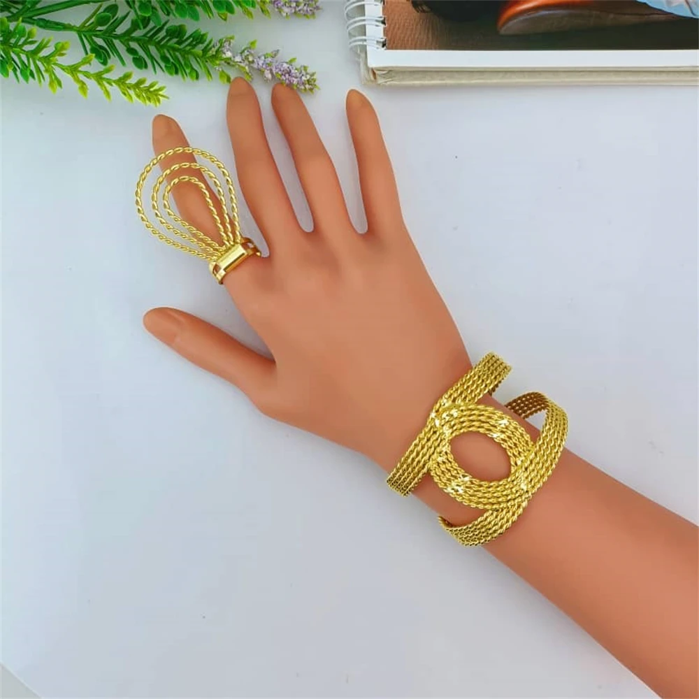 أطقم مجوهرات برازيلية فاخرة من EMMA للنساء دبي مطلية بالذهب مصنوعة يدويًا من مجموعة الزفاف الأفريقية مجموعات قلادات جريئة