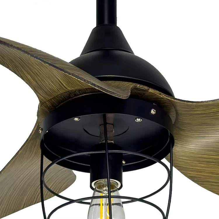 22 بوصة 3 ABS شفرة E27 صمام ثنائي باعث للضوء مروحة سقف ضوء مقاوم للماء IP44 الطراز الحديث في الهواء الطلق حديقة بارك جناح ريمو #2