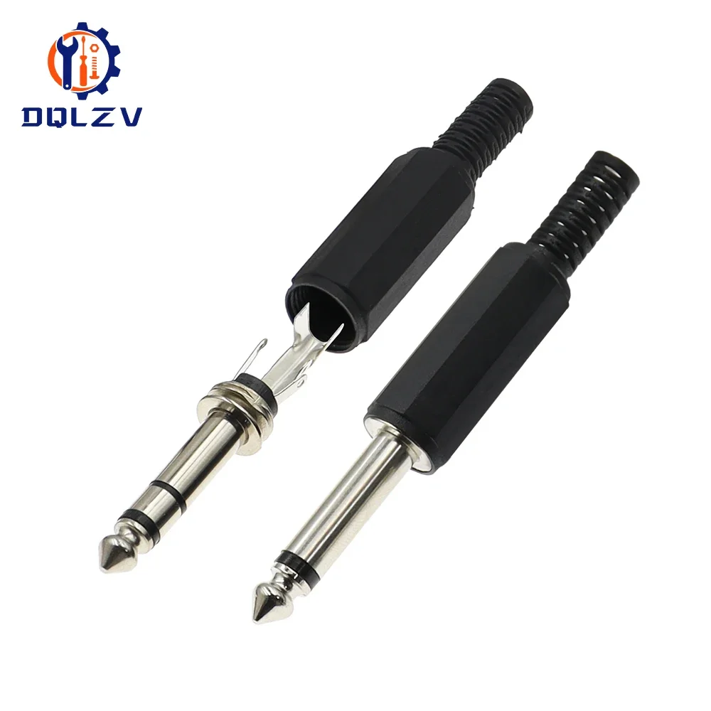 6.3MM Mono/Stereo AUDIO jack plug male connector Welding line HeadPhone stereo 1/4\