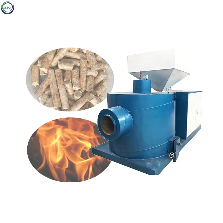 Small Industrial Biomass Burner Gasifier Smokeless Portable Wood Pellet Stove Burner Wood Chips Sawdust Biomass Pellet Burner
