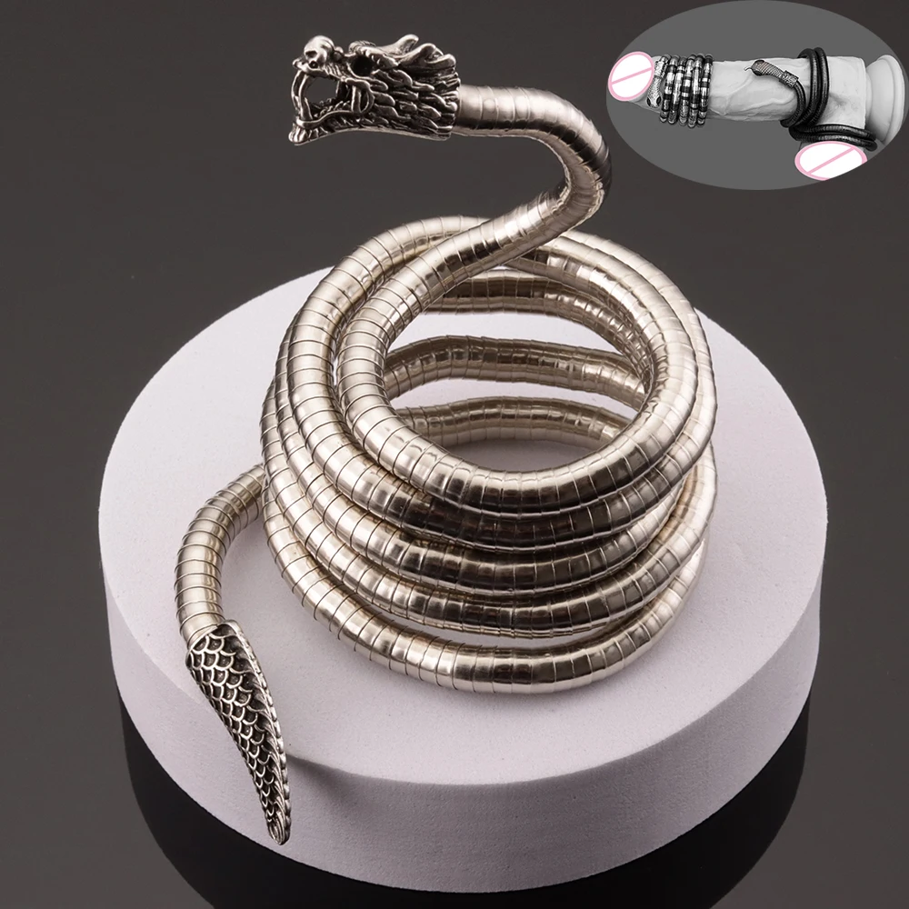 Super Cool Dragon Shape Cock Ring Adjustable Penis Scrotum Ring Penis Bondage Delay Ejaculation Snake Adornment Sex Toys For Men