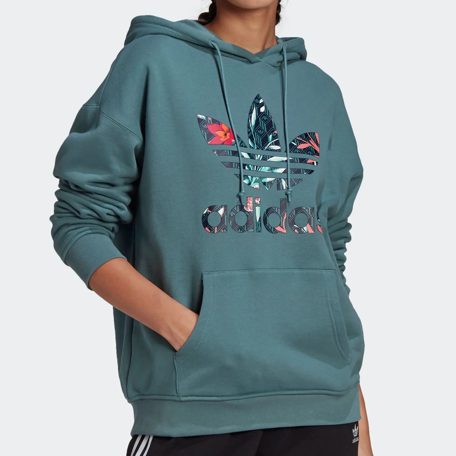 

Adidas Originals Женская мода Повседневный пуловер с капюшоном GN3532