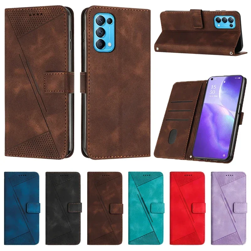 

Wallet Magnetic Flip Leather Case For OPPO A98 A94 A92 A78 A77 A74 A72 A58 A57 A55 A54 A53S A36 A17 A17K A16 OPPO Reno 8 8 Pro