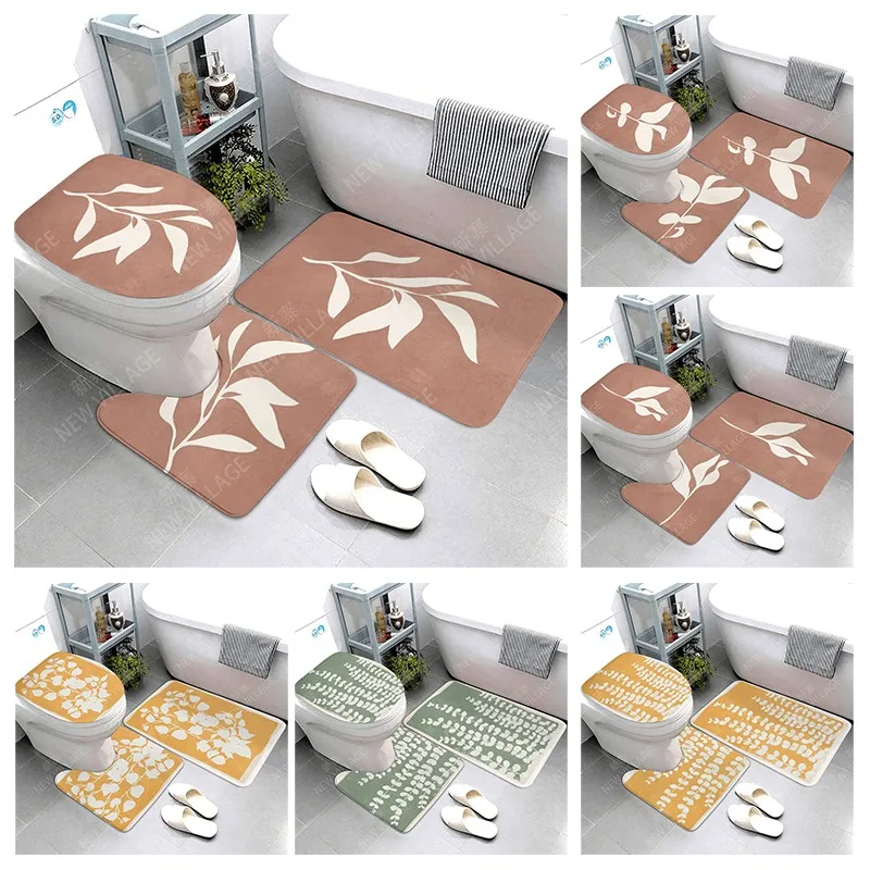 Anti-slip Bath Mat Bathroom Small Rug Shower Mat Decorative Absorbent Foot Mat Entrance Bathtub toilet rug Morandi Nordic Modern