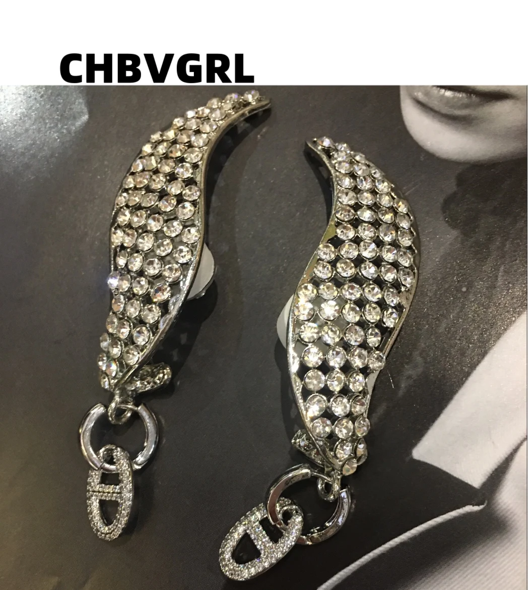 

New hot-selling luxury design ear clip earrings, both ears personalized high-end earring, couple's hot-selling trendy fashion