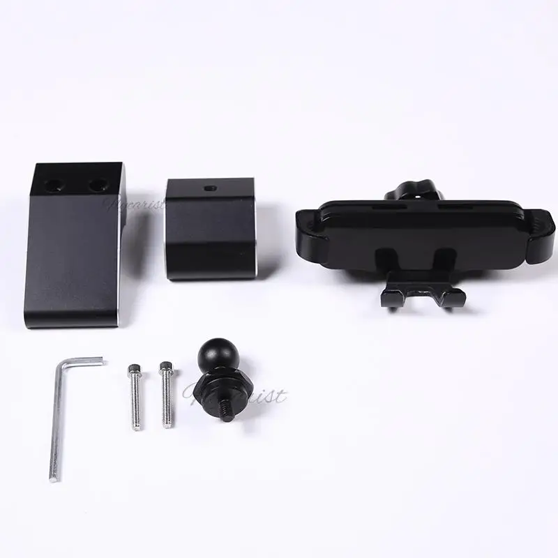 Alloy Black Mobile Phone Holder Mount Bracket Stand For Land Rover Defender 90 110 2020-2022 image 3