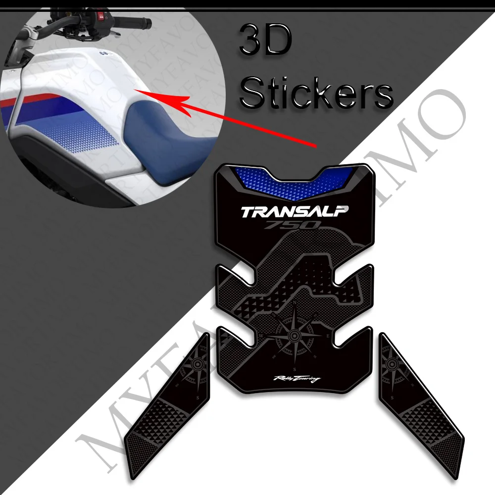 Transalp XL750 2023 Motorcycle Fuel Tank Pad Decals For Honda Transalp XL 750 Fairing Protector sticker Set