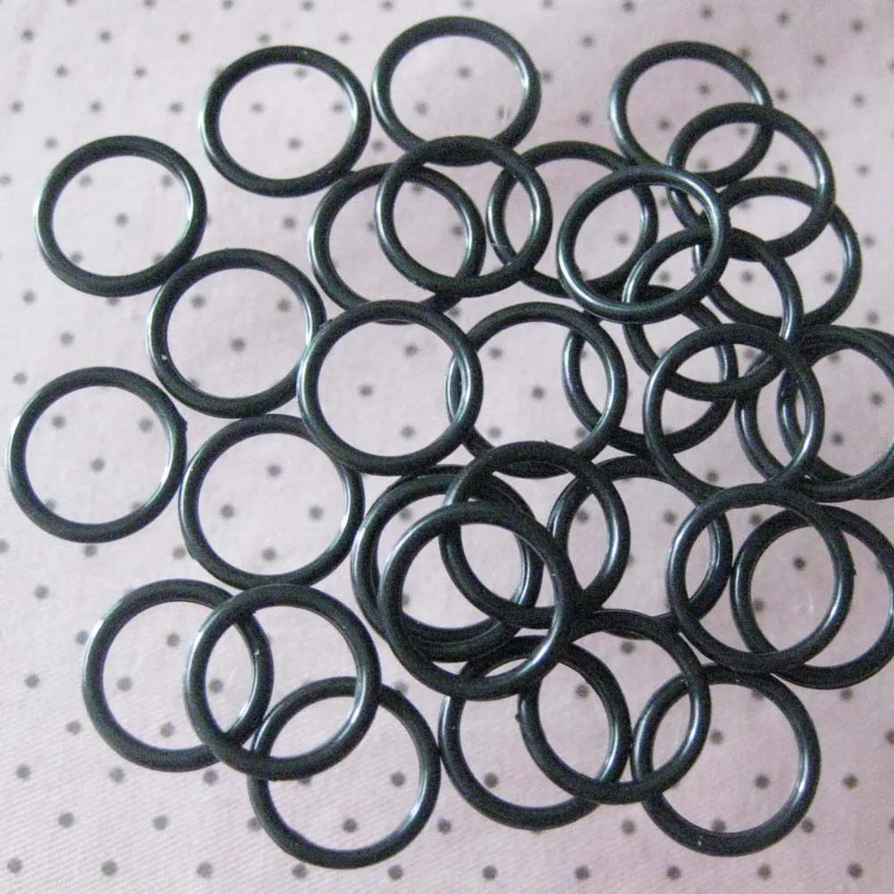 NBNNAL 50Pcs Clear/White/Black Multi-sizes O Rings Bra Belt Adjustable Buckles Plastic Sewing Accessories