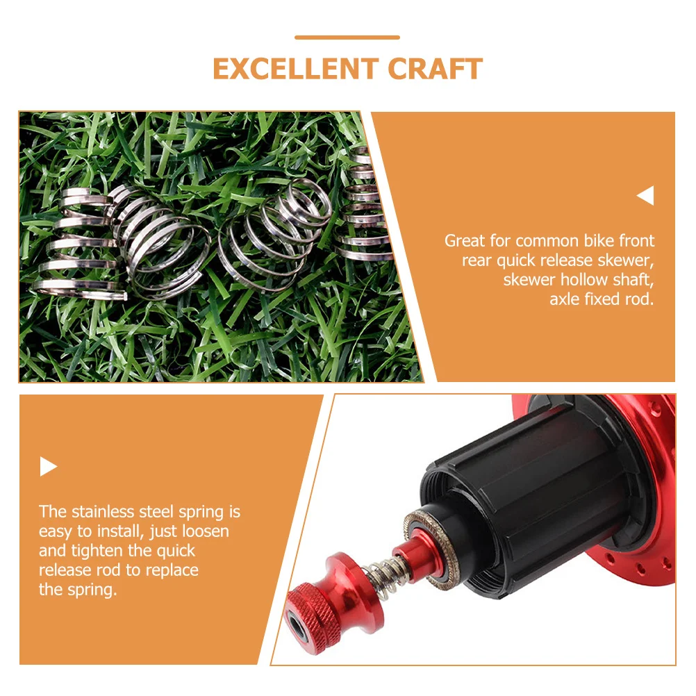 

20Pcs Universal Bike Skewer Springs Corrosion Resistant Uniform Force Easy Install for Front Rear Quick Release Wheel Axle