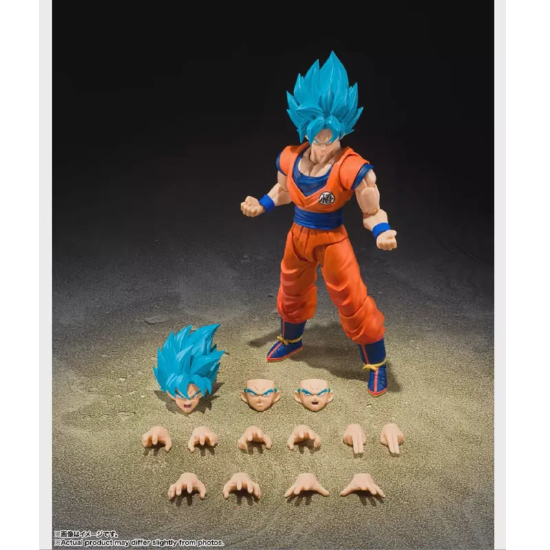 Bandai S H Figuarts Dragon Ball Son Goku Super Saiyan God Blue Power Beyond Limit Collectible Articulated Action Figure