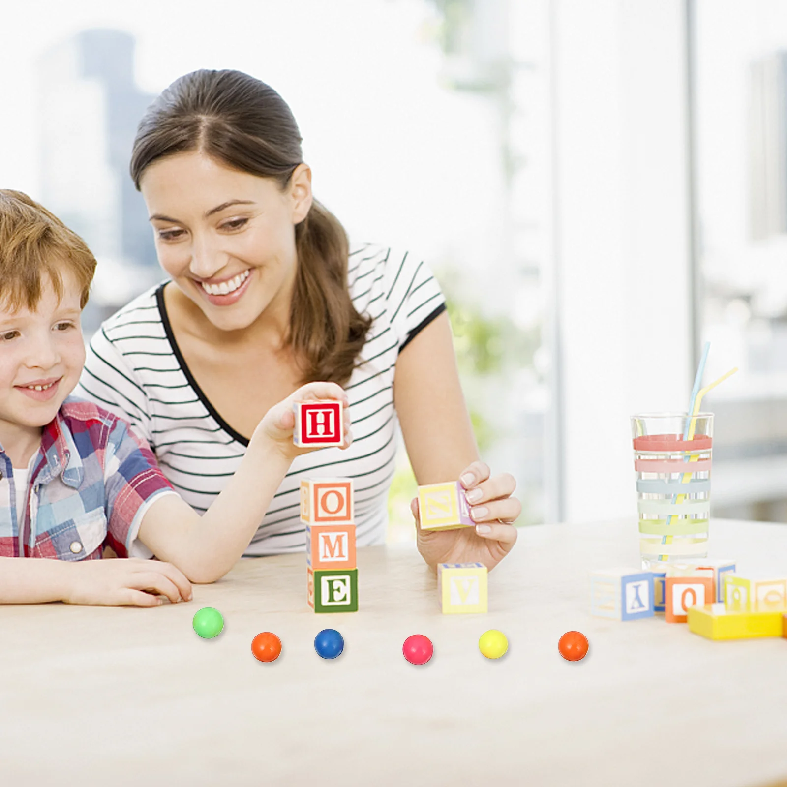 50 pçs bola de probabilidade crianças brinquedos aprendendo bolas de plástico coloridas para pré-escolar engrossado aleatório