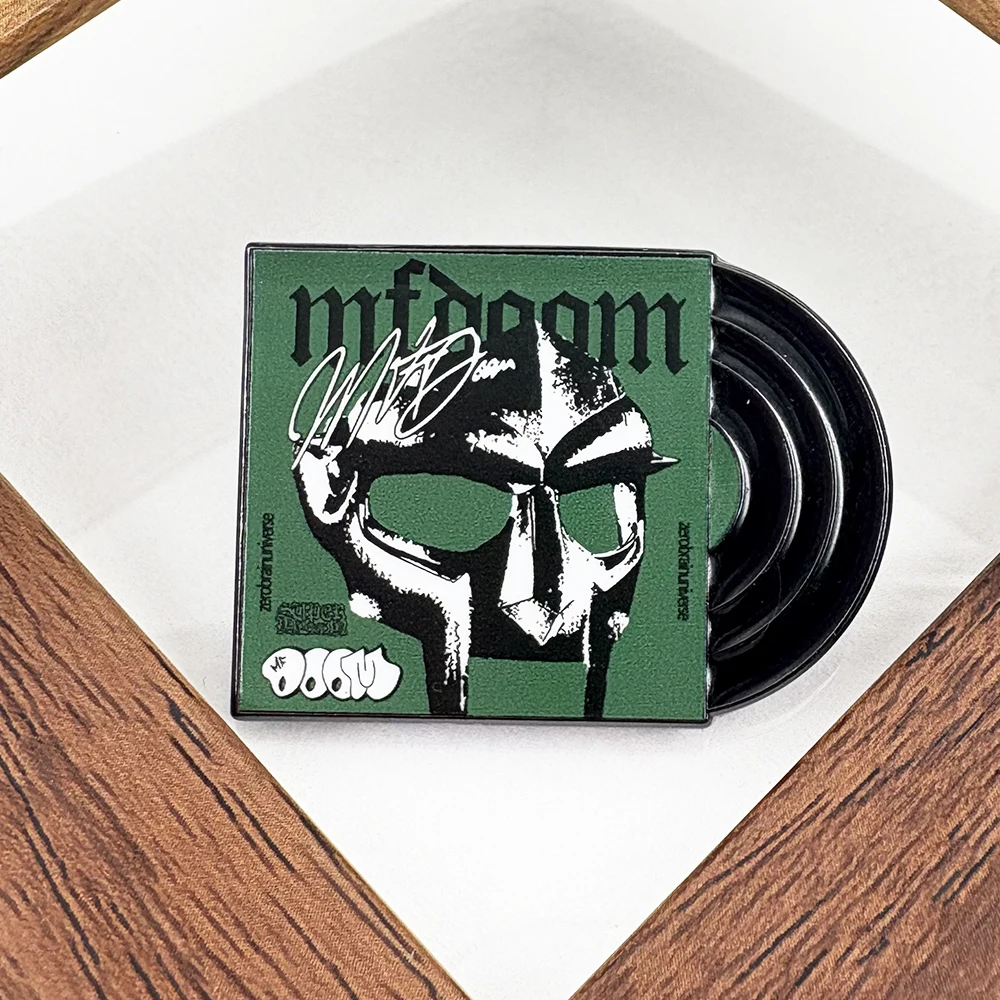 Vinyl-Schallplatten-Emaille-Pins Musikalbum-Brosche Kollektion MF-DOOM Metall-Abzeichen Hip-Hop-Rock-Band Anstecknadel Fanschmuck Geschenk – Detail 3