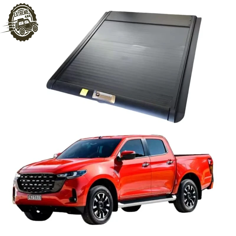 

Aluminum Alloy Electric Tonneau Cover for Silverado Ram Trucks-Waterproof Locking Retractable Roll-Up No-Drill Installation