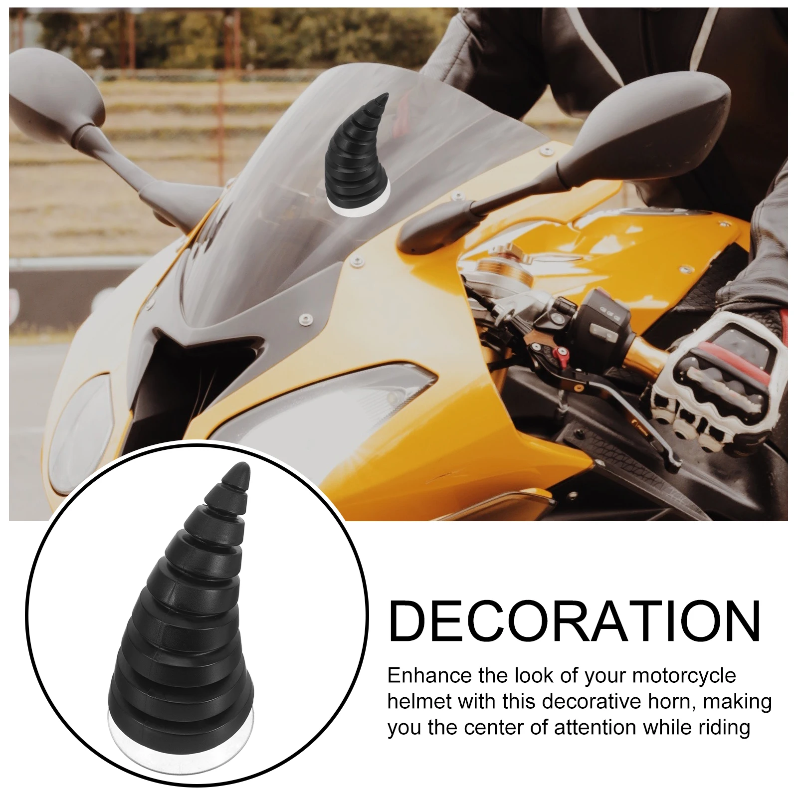 

3D Suction Cup Horn Motorcycle Decoration Accessories Reusable Universal Horns For Bike Snowboard Ski Helmets Universal